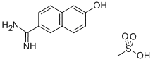 6-アミジノ-2-ナフトール メタンスルホン酸塩 化学構造式