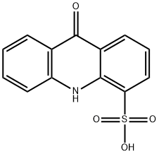 4-Acridinesulfonic  acid,  9,10-dihydro-9-oxo-,82971-09-3,结构式