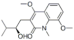 3-[(2R)-2-hydroxy-3-methyl-butyl]-4,8-dimethoxy-1-methyl-quinolin-2-on e,83-58-9,结构式