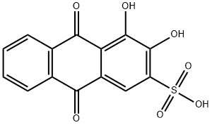 3,4-dihydroxy-9,10-dioxo-9,10-dihydroanthracene-2-sulfonic acid,83-61-4,结构式