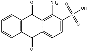 1-amino-9,10-dihydro-9,10-dioxoanthracene-2-sulphonic acid  Struktur