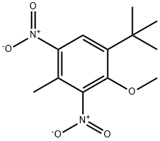 4-tert-ブチル-3-メトキシ-2,6-ジニトロトルエン 化学構造式