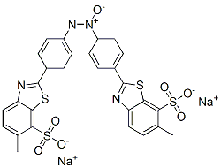 2,2'-(アゾキシベンゼン-4,4'-ジイル)ビス(6-メチル-7-ベンゾチアゾールスルホン酸)ジナトリウム 化学構造式