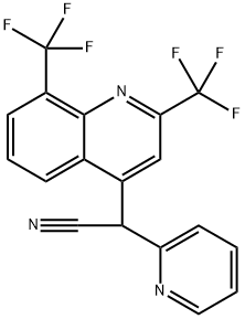 alpha,2-pyridyl-2,8-bis(trifluoromethyl)quinoline-4-acetonitrile Struktur