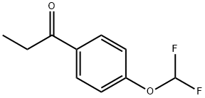 1-[4-(ジフルオロメトキシ)フェニル]-1-プロパノン 化学構造式