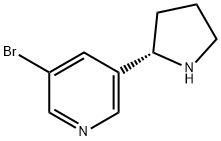 (2S)-5-BROMO-3-(2-PYRROLIDINYL)PYRIDINE 结构式