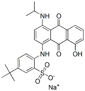 2-[[[9,10-ジヒドロ-8-ヒドロキシ-4-[(1-メチルエチル)アミノ]-9,10-ジオキソアントラセン]-1-イル]アミノ]-5-(1,1-ジメチルエチル)ベンゼンスルホン酸ナトリウム 化学構造式