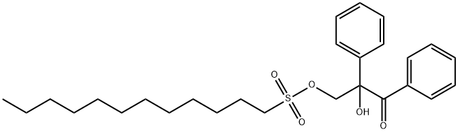 2-hydroxy-3-oxo-2,3-diphenylpropyl dodecane-1-sulphonate Structure