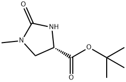 TERT-BUTYL(4S)-1-METHYL-2-OXOIMIDAZOLIDINE-4-CARBOXYLATE 化学構造式