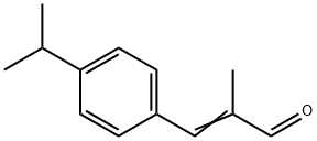 2-メチル-3-[4-(1-メチルエチル)フェニル]プロペナール 化学構造式