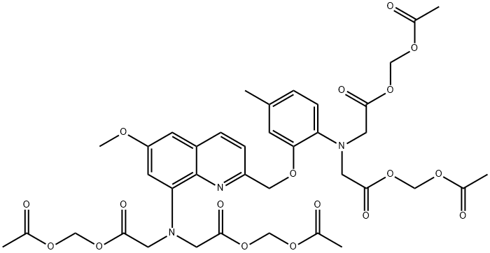 钙荧光探针 QUIN 2-AM,83104-85-2,结构式