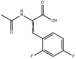 2-乙酰基氨基-3-(2,4-二氟苯基)丙烯酸,831191-80-1,结构式