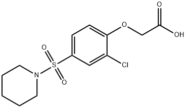 [2-CHLORO-4-(1-PIPERIDINYLSULFONYL)PHENOXY]-ACETIC ACID 结构式