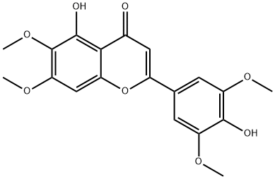 4',5-Dihydroxy-3',5',6,7-tetramethoxyflavone Struktur