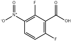 2,6-ジフルオロ-3-ニトロ安息香酸 化学構造式