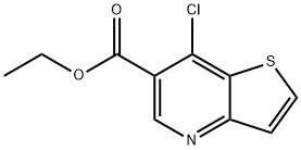 7-氯噻吩并[3,2-B]吡啶-6-羧酸乙酯, 83179-01-5, 结构式