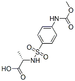 (2S)-2-[[4-(methoxycarbonylamino)phenyl]sulfonylamino]propanoic acid,83192-69-2,结构式