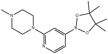 1-甲基-4-[5-(4,4,5,5-四甲基-1,3,2-二氧硼烷-2-YL)吡啶-2-YL]哌嗪,832114-09-7,结构式
