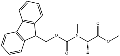 L-Alanine, N-[(9H-fluoren-9-ylMethoxy)carbonyl]-N-Methyl-, Methyl ester,832127-84-1,结构式