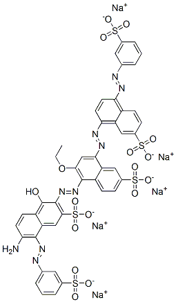 pentasodium 5-[[6-amino-1-hydroxy-3-sulphonato-5-[(3-sulphonatophenyl)azo]-2-naphthyl]azo]-6-ethoxy-8-[[7-sulphonato-4-[(3-sulphonatophenyl)azo]naphthyl]azo]naphthalene-2-sulphonate|