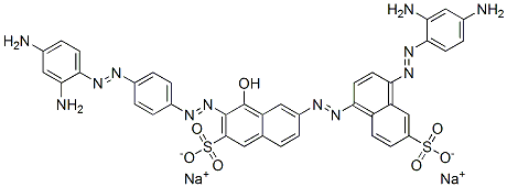 3-[[4-[(2,4-diaminophenyl)azo]phenyl]azo]-6-[[4-[(2,4-diaminophenyl)azo]-6-sulpho-1-naphthyl]azo]-4-hydroxynaphthalene-2-sulphonic acid, sodium salt Structure