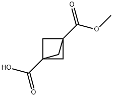 双环[1.1.1]戊烷-1,3-二羧酸, 1-甲酯,83249-10-9,结构式