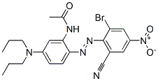 N-[2-[(2-溴-6-氰基-4-硝基苯基)偶氮]-5-(二丙氨基)苯基]乙酰胺 结构式