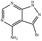 3-ブロモ-1H-ピラゾロ[3,4-d]ピリミジン-4-アミン 化学構造式