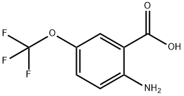 2-アミノ-5-(トリフルオロメトキシ)安息香酸 化学構造式