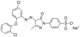 sodium p-[4-[[5-chloro-2-(2-chlorophenoxy)phenyl]azo]-4,5-dihydro-3-methyl-5-oxo-1H-pyrazol-1-yl]benzenesulphonate Structure