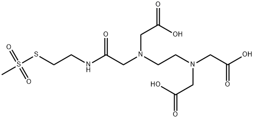[S-Methanethiosulfonylcysteaminyl]ethylenediamine-N,N,N',N'-Tetraacetic Acid
(4:1 mixture of mono-MTS  to bis-MTS) Structure