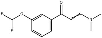 (2E)-1-[3-(二氟甲氧基)苯基]-3-(二甲基氨基)丙-2-烯-1-酮 结构式