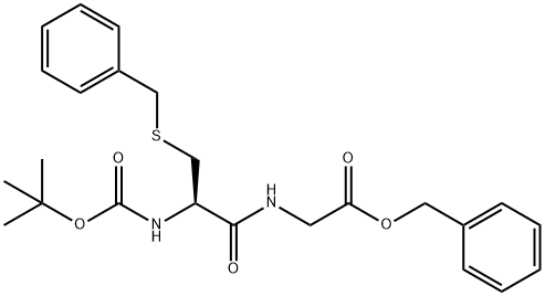 N-BOC-S-BZL-L-CYS-GLY-OBZL Structure