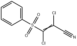 2,3-二氯-3-(苯磺酰)2-丙烯腈 结构式