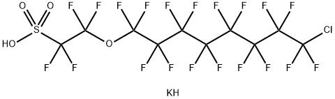 2-[(8-chloro-1,1,2,2,3,3,4,4,5,5,6,6,7,7,8,8-hexadecafluoroctyl)oxyl]-1,1,2,2-tetrafluoro-ethanesulfonic acid,potassium salt|铬雾抑制剂