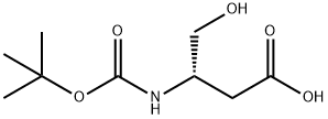 (S)-N-BOC-3-アミノ-4-ヒドロキシ酪酸 化学構造式