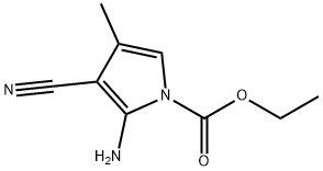 1H-Pyrrole-1-carboxylicacid,2-amino-3-cyano-4-methyl-,ethylester(9CI) 结构式