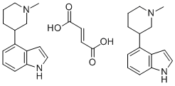 1H-Indole, 4-(1-methyl-3-piperidinyl)-, (E)-2-butenedioate (2:1) 化学構造式