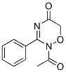 2-acetyl-3-phenyl-1,2,4-oxadiazin-5-one Struktur