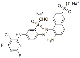 6-amino-5-[[4-[(5-chloro-2,6-difluoro-4-pyrimidinyl)amino]-2-sulphophenyl]azo]-4-hydroxynaphthalene-2-sulphonic acid, sodium salt|