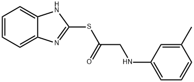 ((3-Methylphenyl)amino)ethanethioic acid S-1H-benzimidazol-2-yl ester Structure