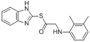 ((2,3-Dimethylphenyl)amino)ethanethioic acid S-1H-benzimidazol-2-yl es ter|