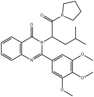 1-(4-Methyl-1-oxo-2-(4-oxo-2-(3,4,5-trimethoxyphenyl)-3(4H)-quinazolin yl)pentyl)pyrrolidine Struktur