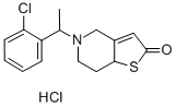 83427-62-7 ((Chloro-2 phenyl)-1 ethyl)-5 tetrahydro-5,6,7,7a 4H-thieno(3,2-c)pyri dinone-2 chlorhydrate