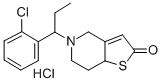 5-(1-(2-Chlorophenyl)propyl)-5,6,7,7a-tetrahydro-4H-thieno(3,2-c)pyrid in-2-one hydrochloride 结构式