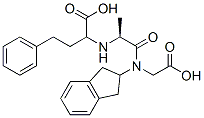 N-(N-(1-carboxy-3-phenylpropyl)alanyl)-N-(indan-2-yl)glycine,83435-65-8,结构式