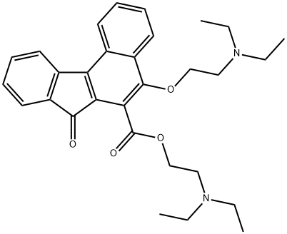 7H-Benzo(c)fluorene-6-carboxylic acid, 5-(2-(diethylamino)ethoxy)-7-ox o-, 2-(diethylamino)ethyl ester|