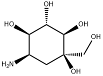 4-アミノ-3,4-ジデオキシ-2-C-(ヒドロキシメチル)-D-epi-イノシトール 化学構造式