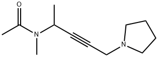 N-methyl-N-(1-methyl-4-pyrrolidino-2-butynyl)acetamide Structure