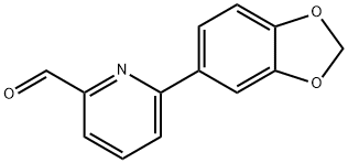 6-(1,3-苯并二氧杂环戊-5-基)-2-吡啶甲醛, 834884-78-5, 结构式